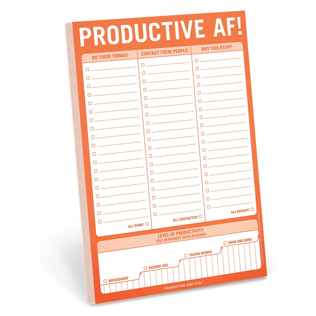 Knock Knock Productive AF! Notepad