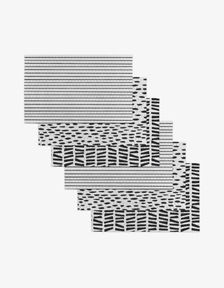Geometry Lines, Dots & Dashes Not Paper Towel Set of 6 – Reusable Paper Towel Alternative