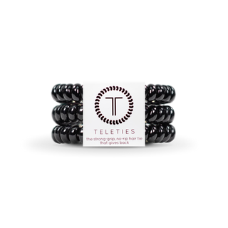 Teleties Jet Black Small Hairties