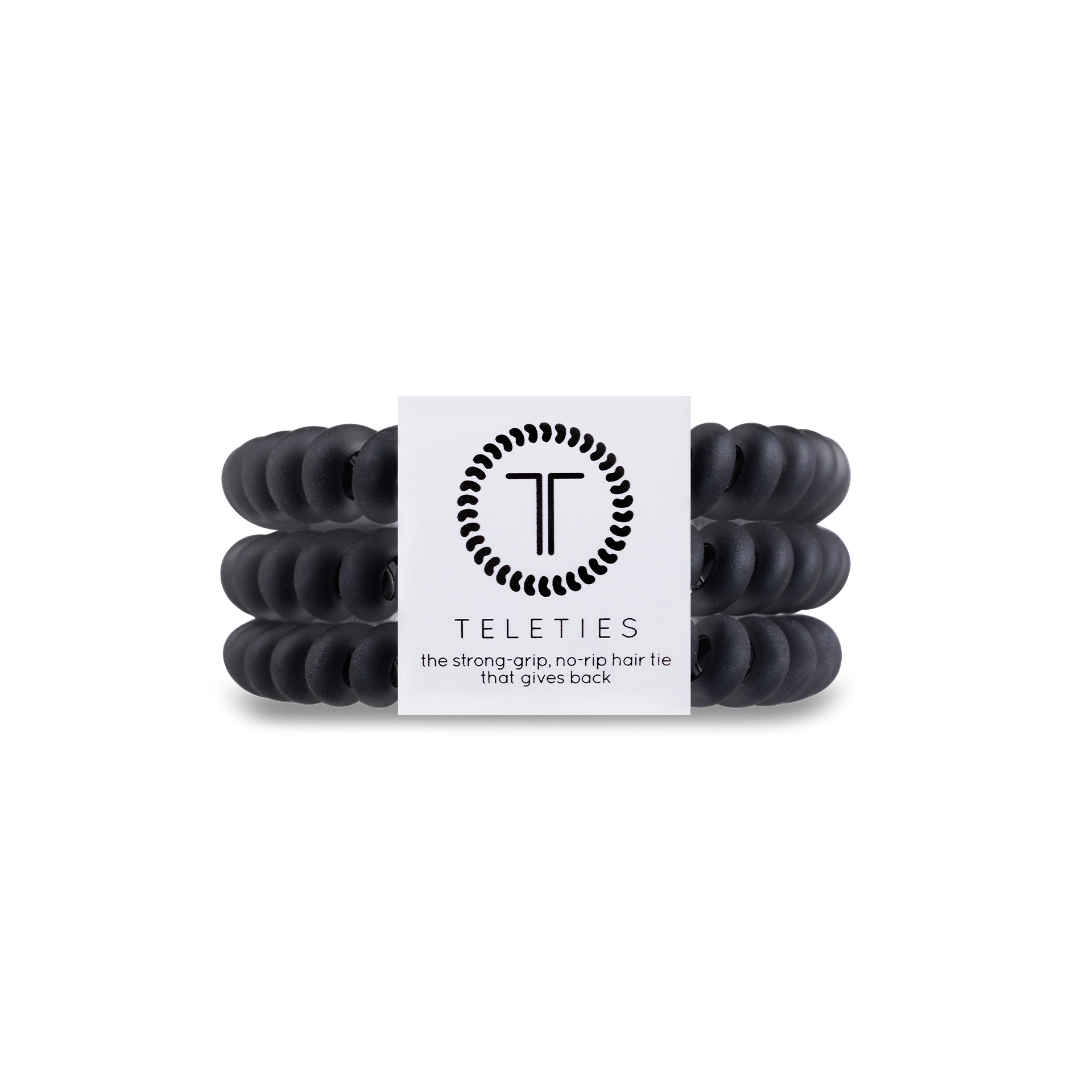 Teleties Matte Black Hairties - Small