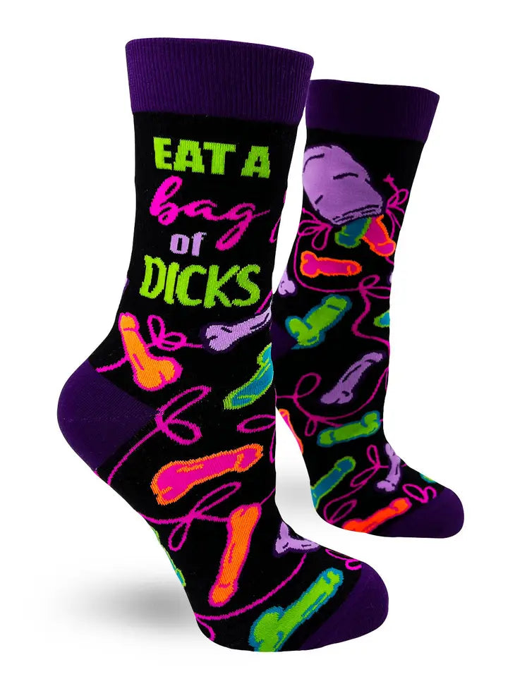 Eat A Bag of Dicks Ladies Crew Socks