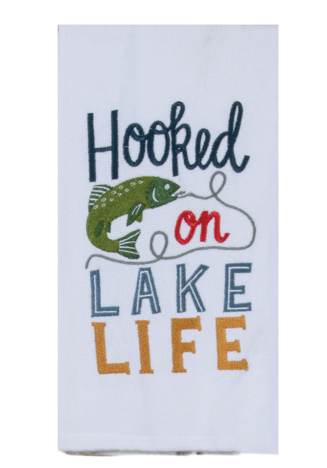 Lake Life Embroidered Towel