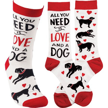 Love And A Dog Socks