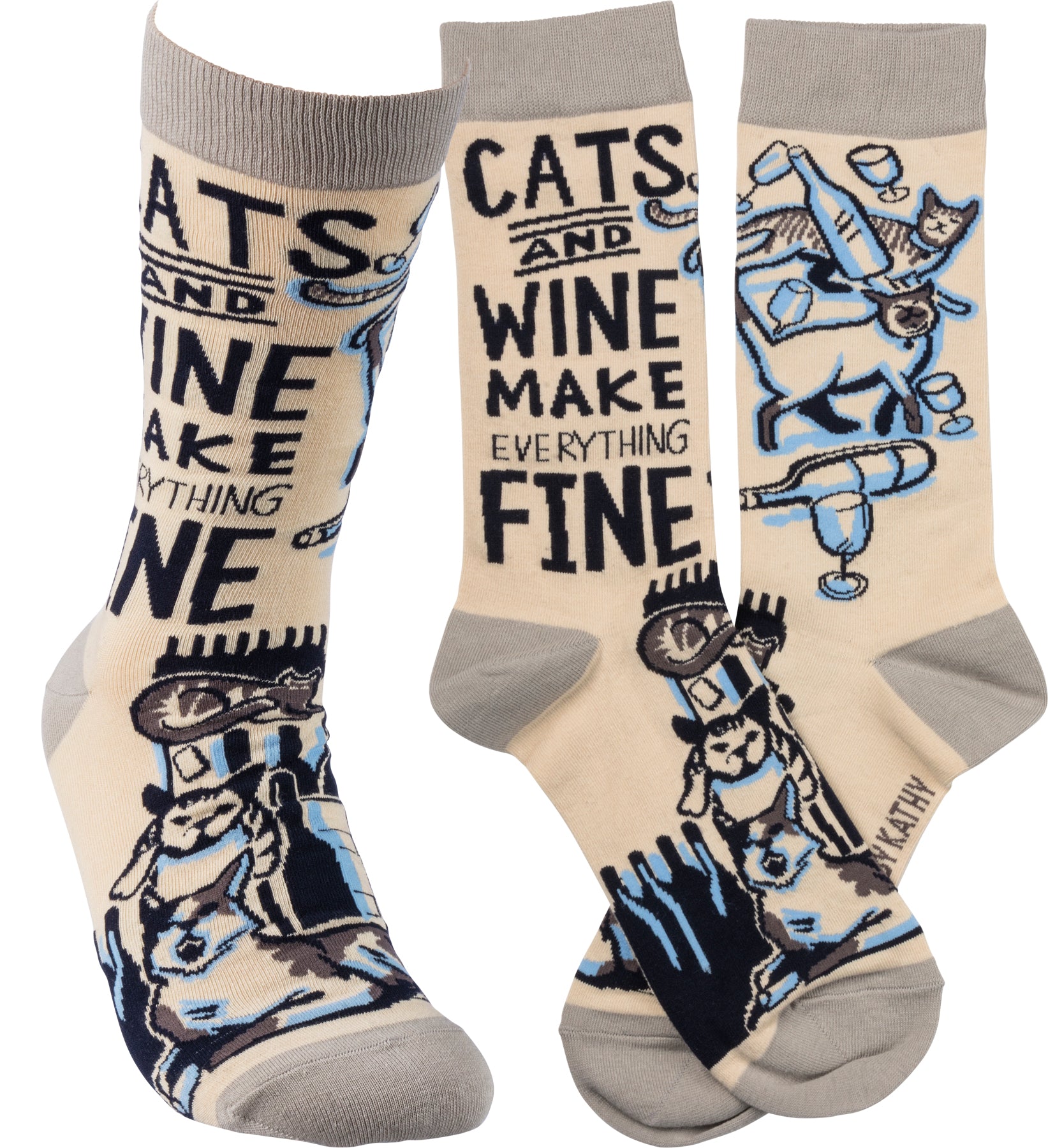 Socks Cat & Wine
