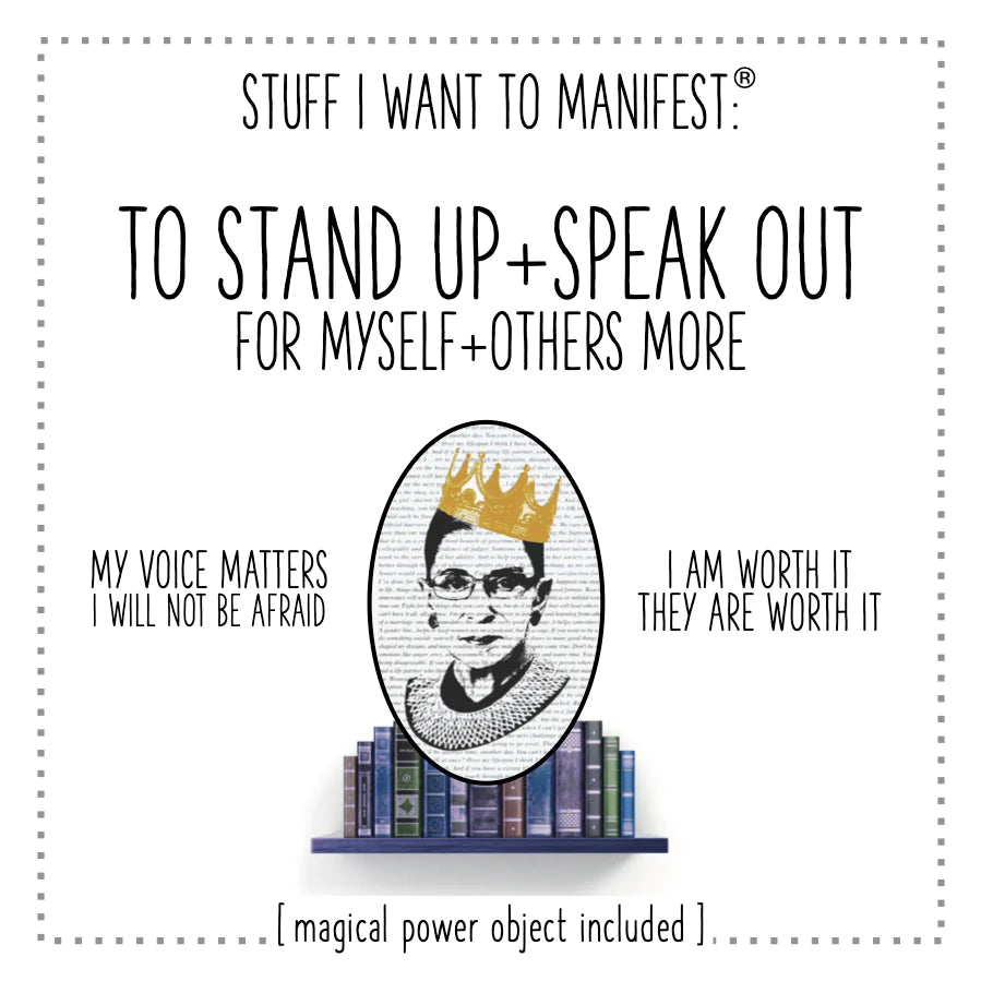 To Stand Up + Speak Out Manifest Card