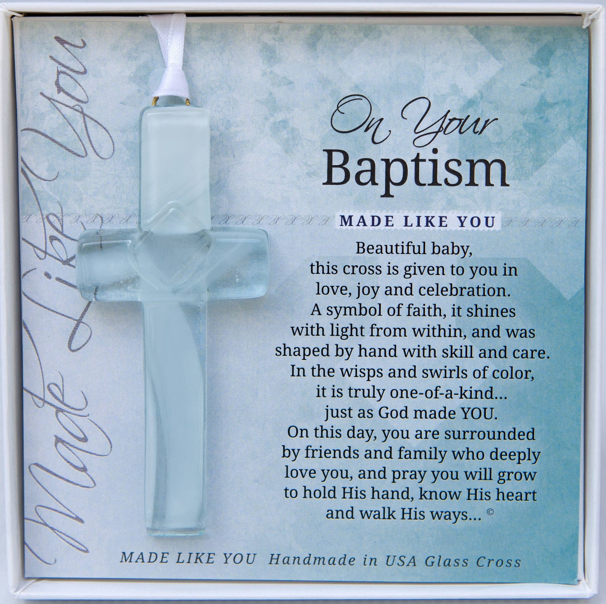 Your Baptism Cross: Handmade Glass
