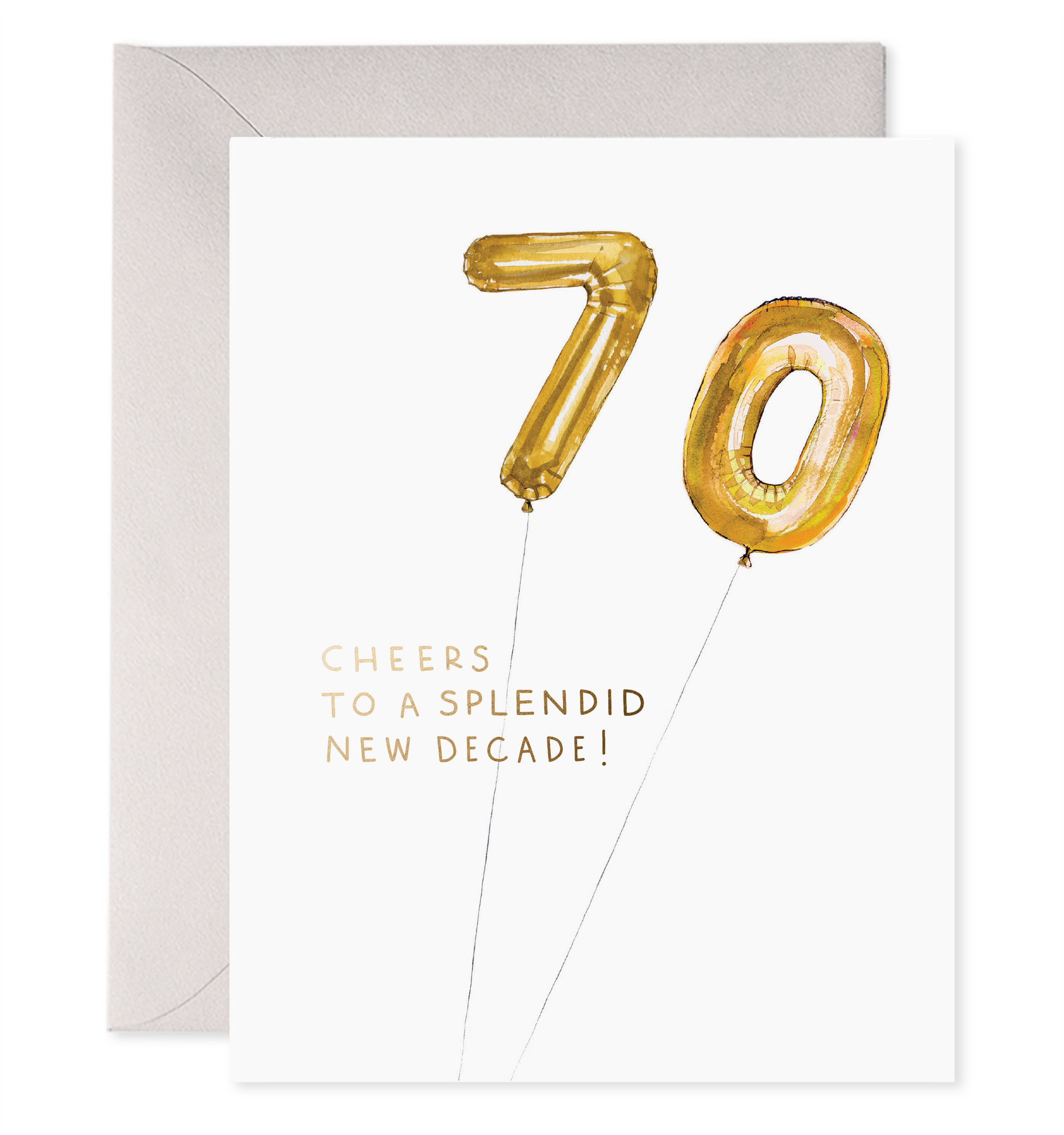 Helium 70 | 70th Birthday Greeting Card