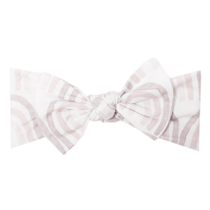 Bliss Copper Pearl Knit Headband Bow