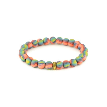 Clay Beaded Stack Bracelets - Multiple Colors