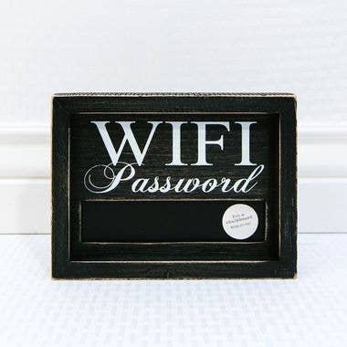 WIFI Password Wood Framed Chalkboard Sign
