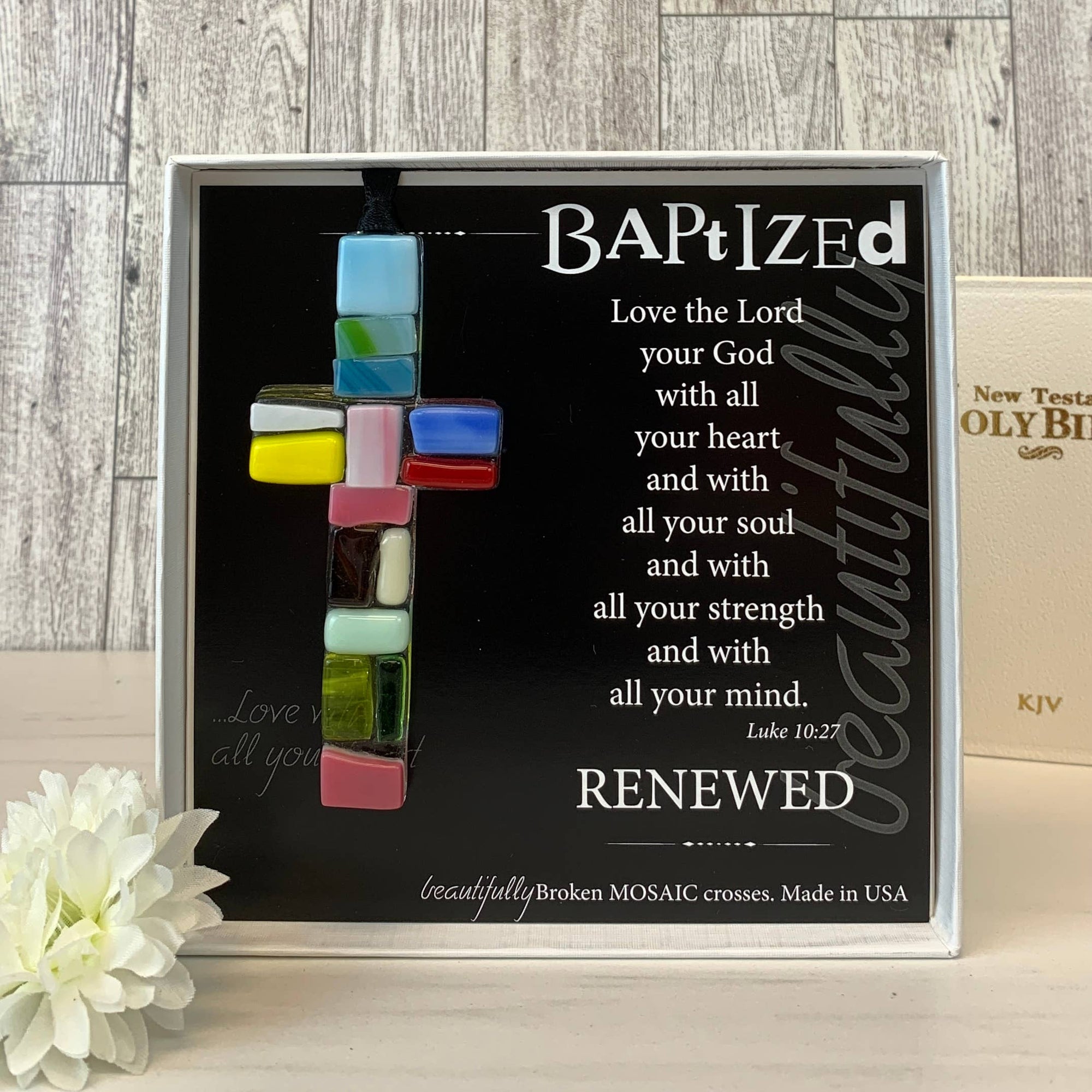 Baptized Cross: Handmade Glass
