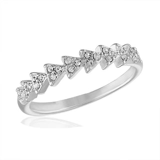 Cubic Zirconia Triangle Infinity Ring STK40