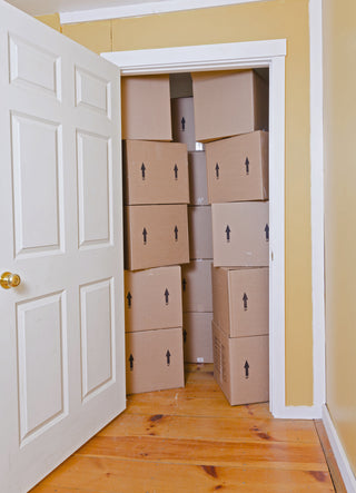 Greeting Card Moving Boxes Stacked