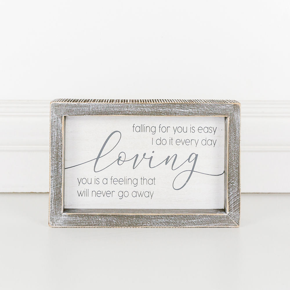Falling For You Is Easy Framed Sign