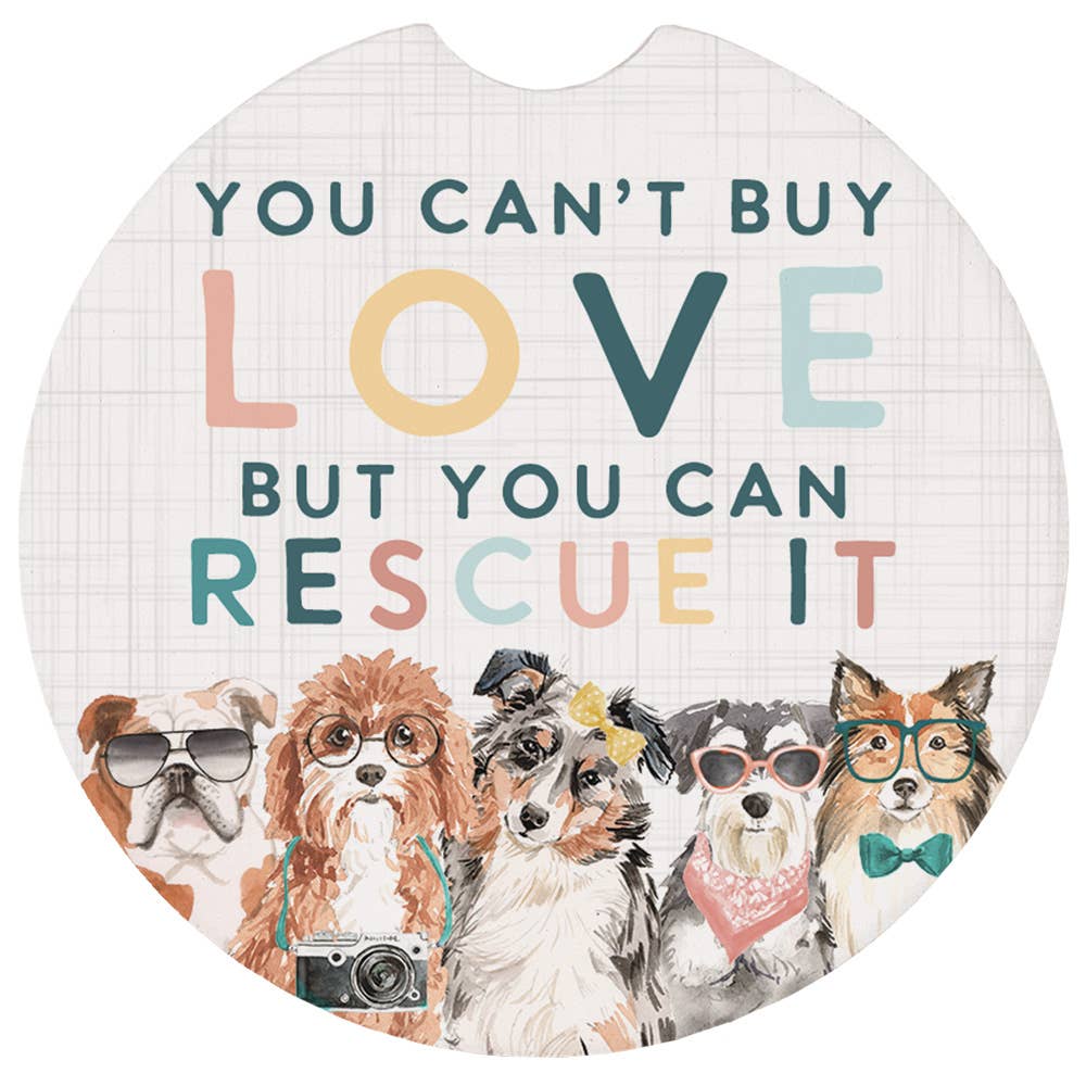 Love Rescue It - Car Coasters