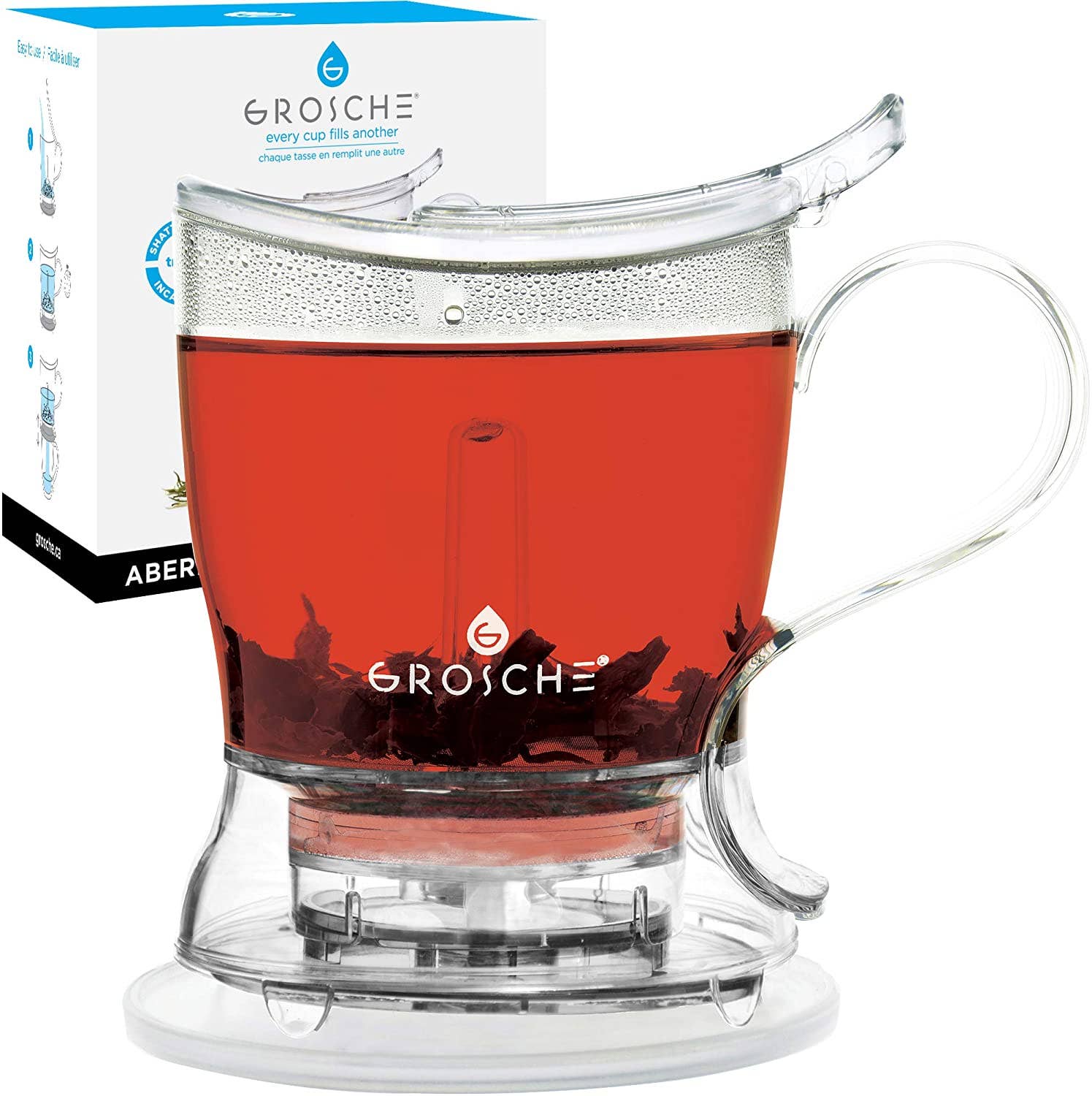 GROSCHE ABERDEEN Smart Tea Maker, Tea Steeper - Clear