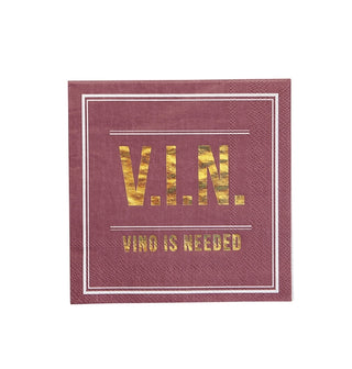 V.I.N. Cocktail Napkins