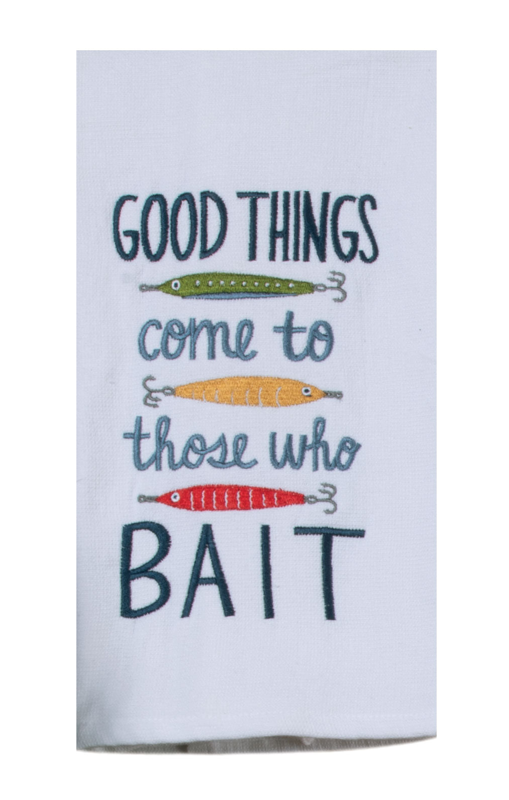 Good Things Bait Embroidered Towel