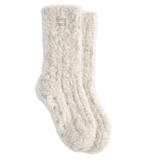 Women's Fuzzy Giving Socks Cream