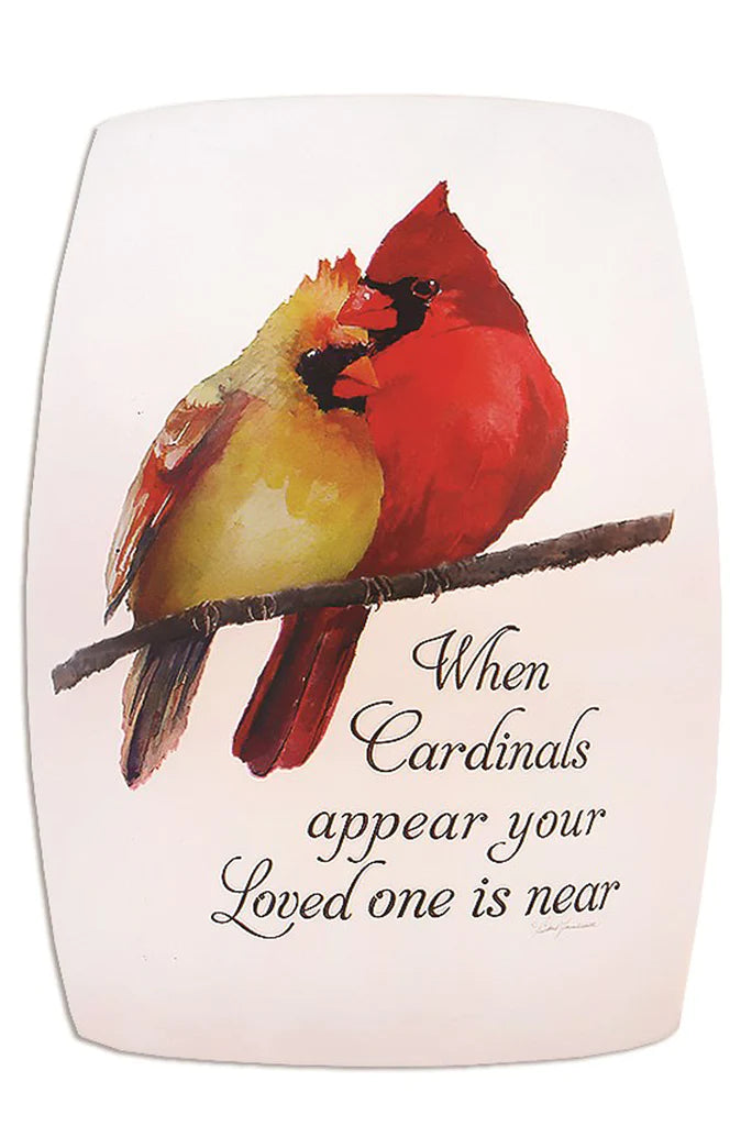 Angel Cardinals Pre-Lit Small Vase