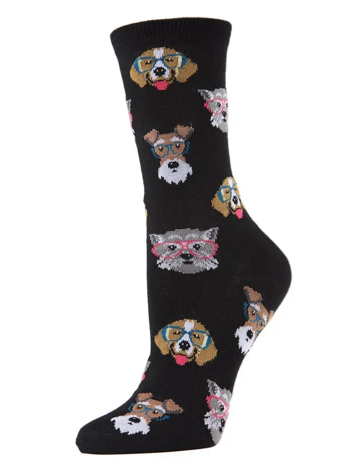 Women's Crew Socks Professor Dogs