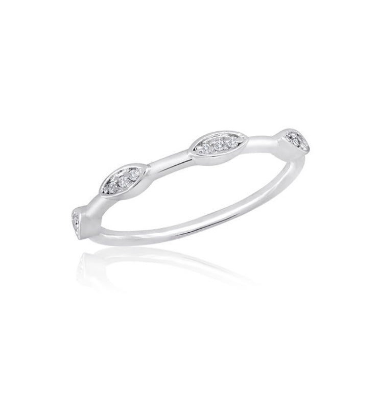 Spaced Oval Stacks Ring STK28