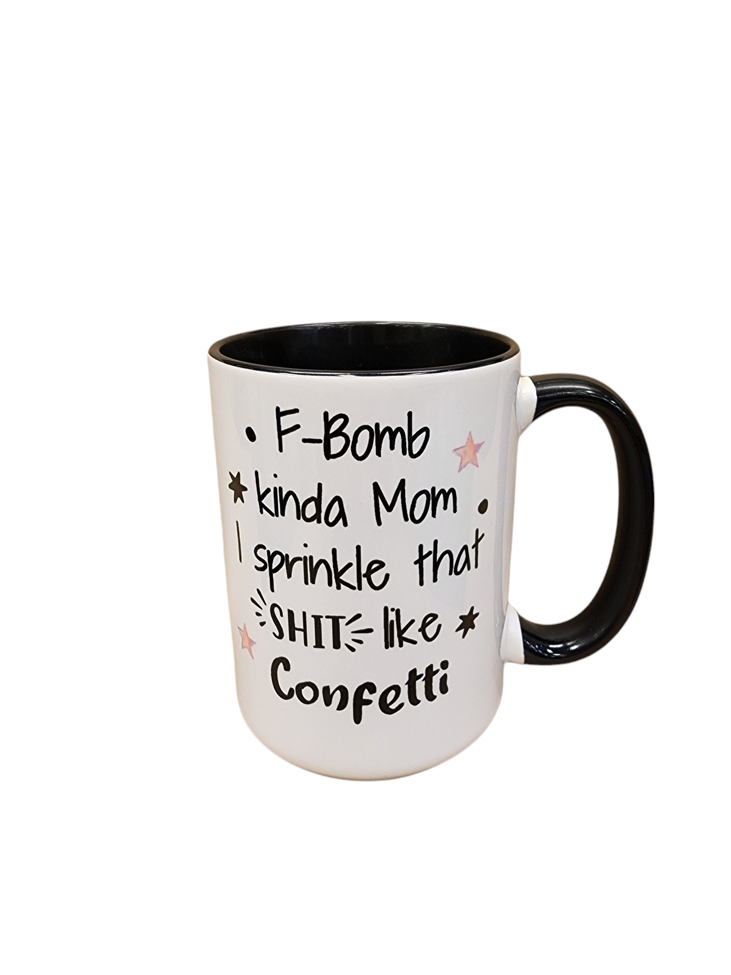 F-Bomb Kinda Mom Mug w/Black Handle
