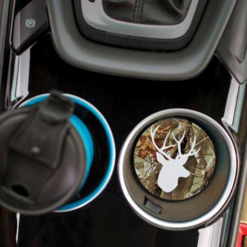 Ceramic Car Coaster Deer Camo