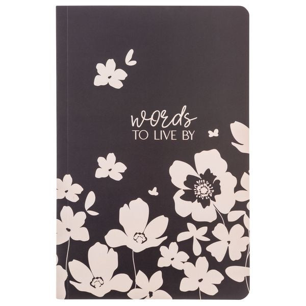 Black Floral Notebook