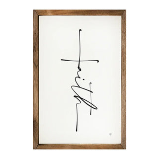 Faith Cross White Wall Art