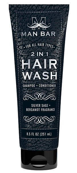 Man Bar 2 in 1 Hair Wash Silver Sage & Bergamot