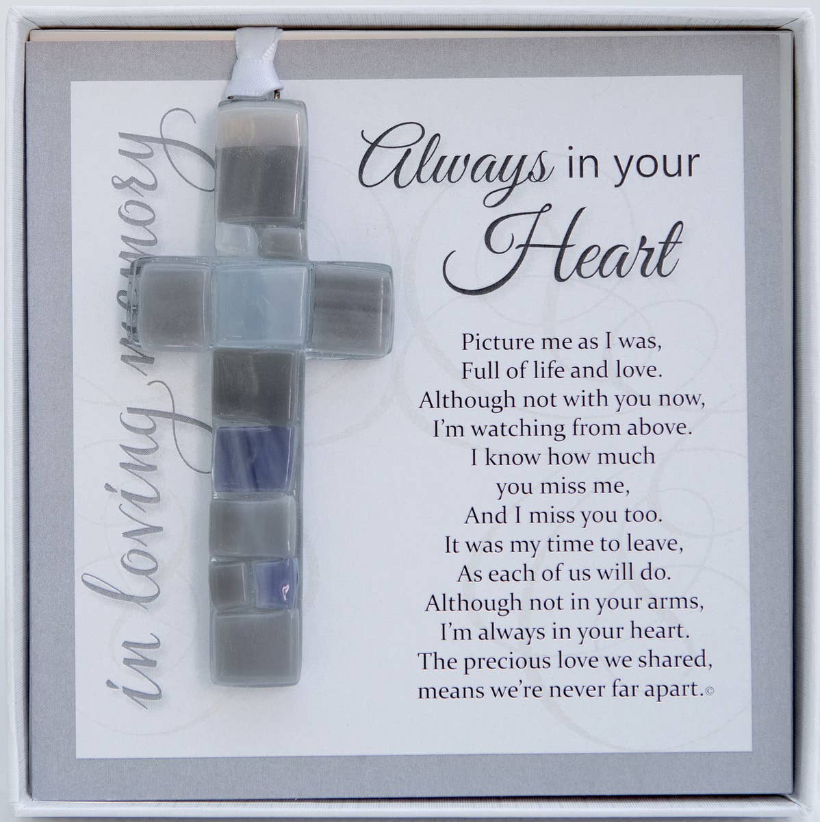 Always In Your Heart Sympathy Gift: Mosaic Cross