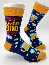 Building My Dad Bod One Beer At A Time Mens Crew Socks
