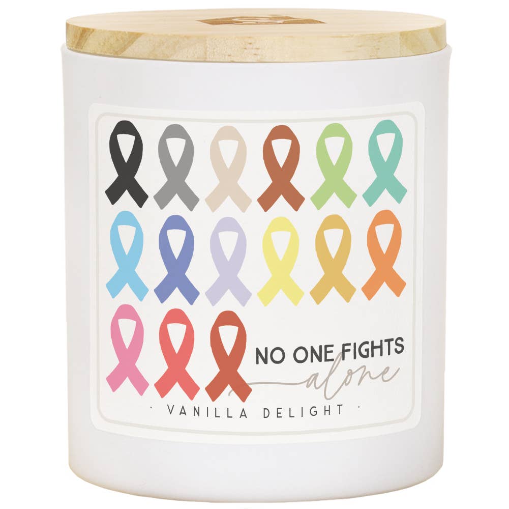 No One Fights Alone Cancer Candle