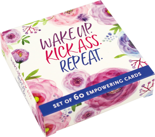 Wake Up, Kick Ass, Repeat Motivational Cards (60 pack)