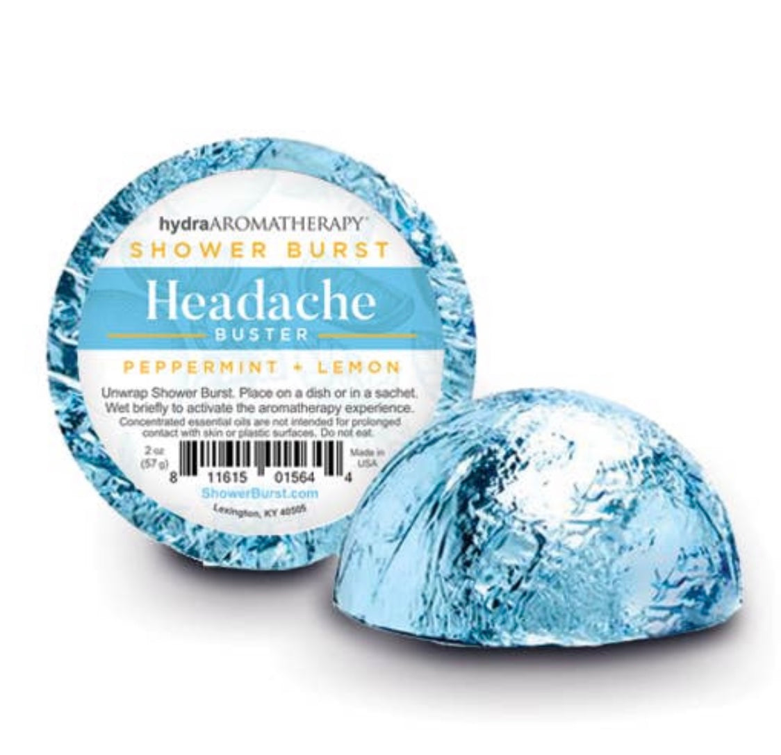 Headache Buster Shower Burst Tablet (Peppermint & Lemon)
